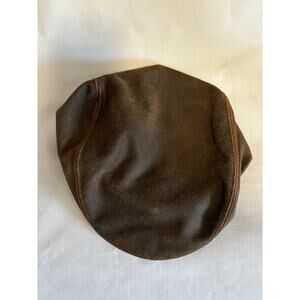 Henschel Brown Leather Hat Size M